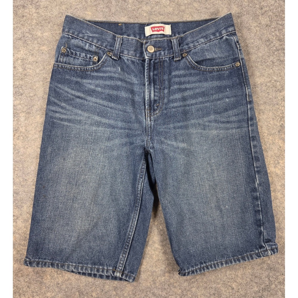 Levis 505 Regular Fit Denim Shorts Boys 18 Reg W29 Blue Jean Shorts 6615-581